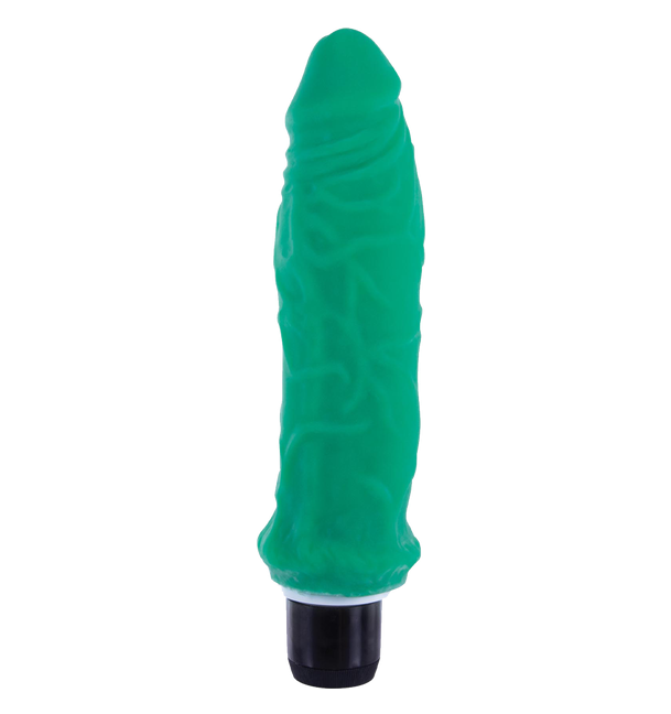 Excellent Power True Feel Ribbed 6.5" Vibrator Green