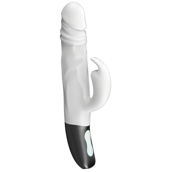 Excellent Power Titanz Rotating Rabbit Rechargeable Silicone Vibrator (White)