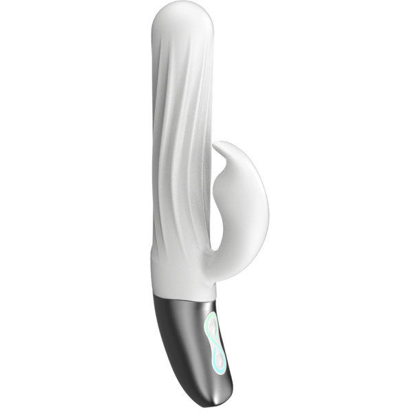 Excellent Power Titanz Thrusting Rabbit Rechargeable Silicone Vibrator (White)