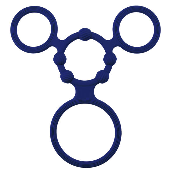 Excellent Power Enduring Triple Ring With Ball Stretcher (Blue)