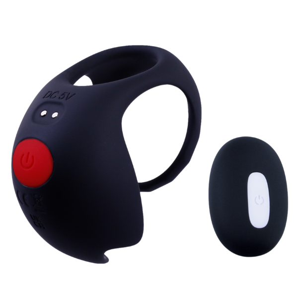 Excellent Power Giga Booster - Cock Ornament With Scrotal Stimulator (Black)