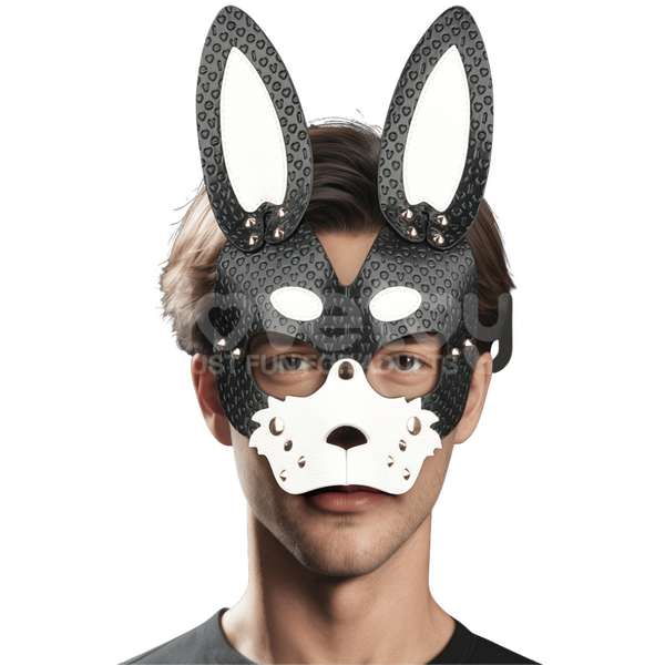 Lovetoy Rebellion Reign Rebel Bunny Mask (Black/White)