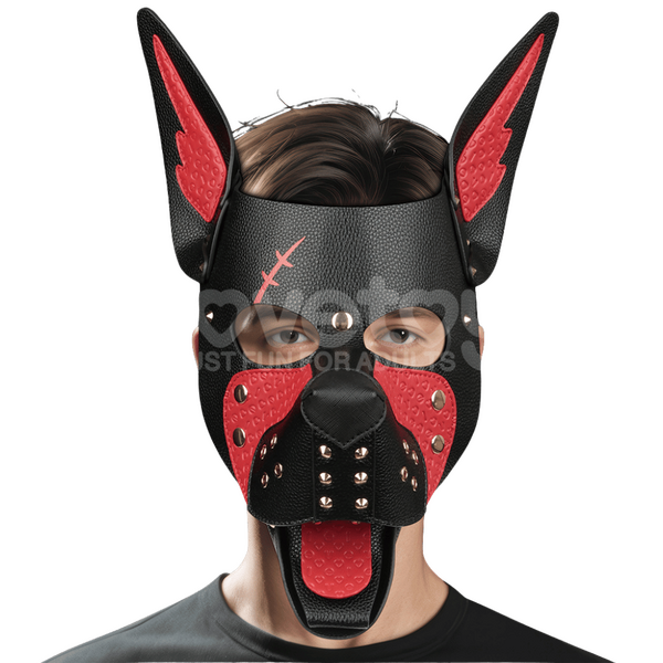 Lovetoy Rebellion Reign Scarred Scarred Alpha Pup Mask (Black/Red)