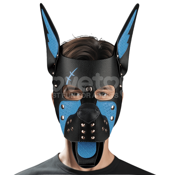 Lovetoy Rebellion Reign Scarred Alpha Pup Mask (Black/Blue)