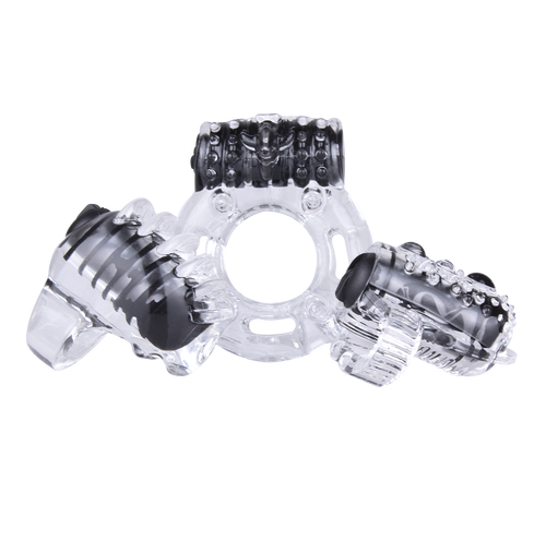 ScreamingO Vibroman Couples Vibrating Finger/Tongue/Cock Ring - Black