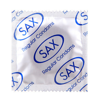 Sax Max Regular Smooth Latex Condoms 53mm Bulk 144
