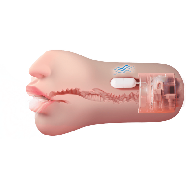 Amovibe Suction Kiss - Sucking & Vibrating Mouth Masturbator Flesh