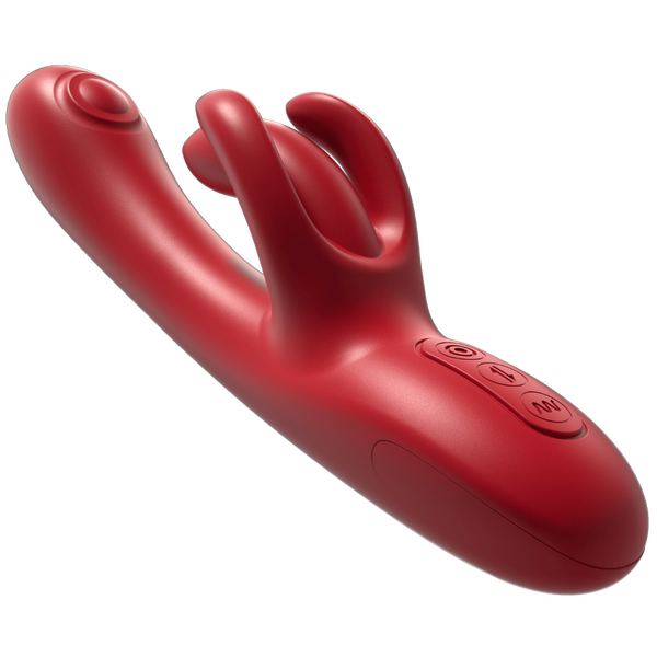 Amovibe Trio Bliss G-Spot Tapping Rabbit Vibrator Red