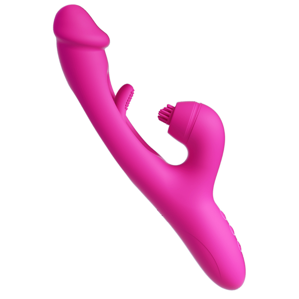 Amovibe G-Spot Ultra Flapping Rabbit Vibrator w Replacement Sleeves Pink