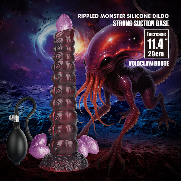 Power Monsters Voidclaw Brute 11.4" Rippled Monster Silicone Fantasy Inflatable Dildo