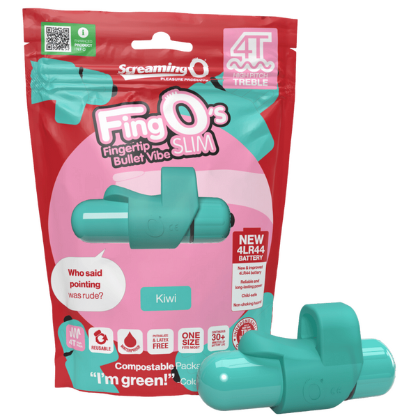 ScreamingO 4T High Pitch Treble FingO Slim Bullet Fingertip Vibe - Kiwi