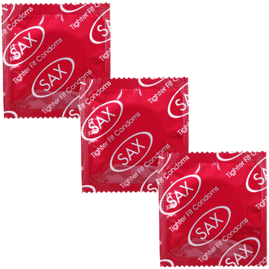 Sax Tighter Fit Smooth Latex Condoms 49mm Bulk 144