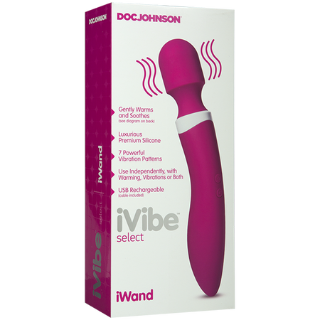 Doc Johnson iVibe iWand Warming Massager Vibrator Pink