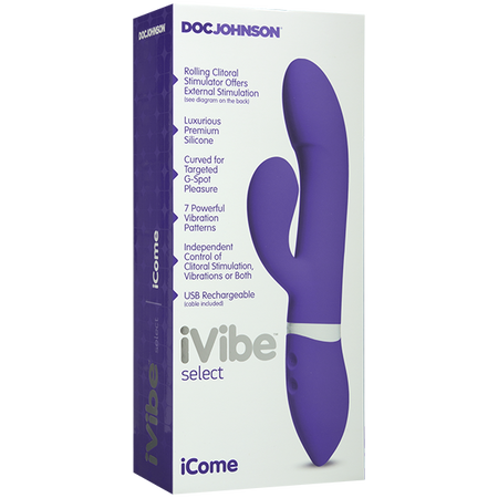 Doc Johnson iVibe iCome Clitoral Rolling Rabbit Vibrator Purple