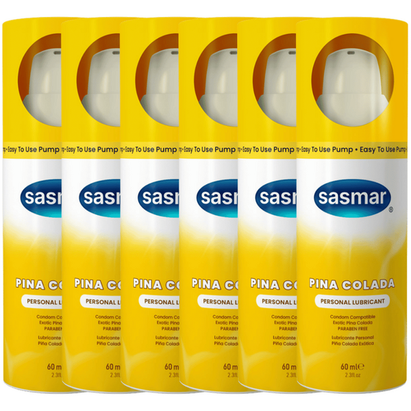 Sasmar Pina Colada Flavor Personal Water Based Lubricant (6 X 60ml Tray)