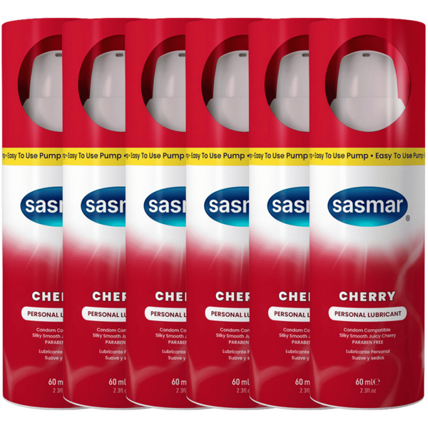 Sasmar Cherry Flavor Personal Water Based Lubricant (6 X 60ml Tray)