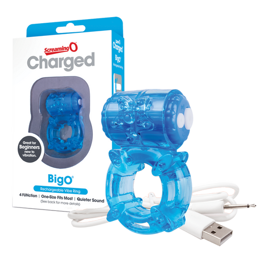 ScreamingO Charged BigO Vibrating Cock Ring - Blue