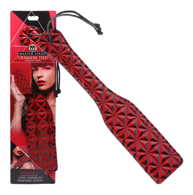 Master Series Crimson Tied Steel Enforced Spanking Paddle