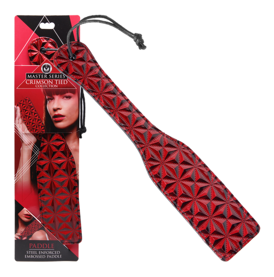 Master Series Crimson Tied Steel Enforced Spanking Paddle