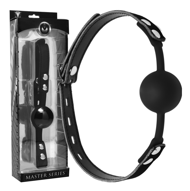 Master Series Premium Hush Locking Silicone Comfort Ball Gag