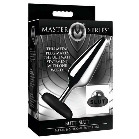Master Series Butt Slut Metal & Silicone Butt Plug
