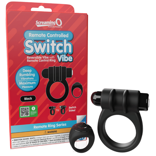 ScreamingO Remote Control Switch Vibe - Vibrating Cock Ring Black