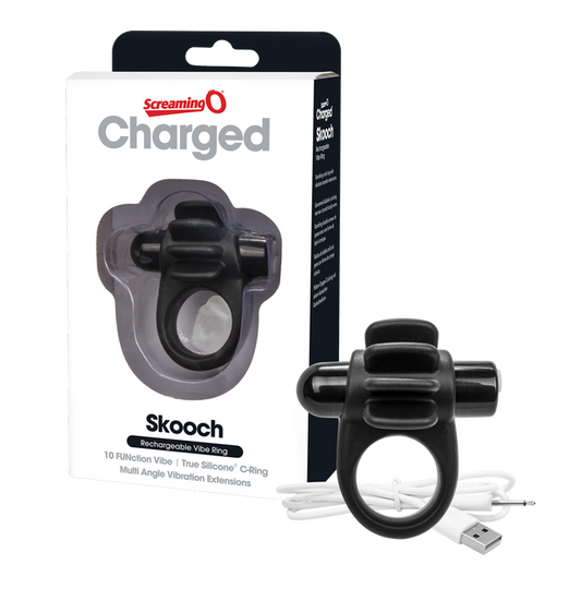 ScreamingO Charged Skooch Vibrating Ring - Black