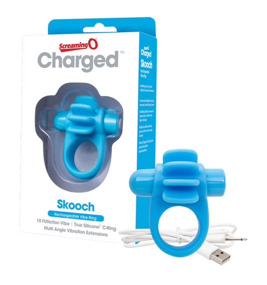 ScreamingO Charged Skooch Vibrating Ring - Blue