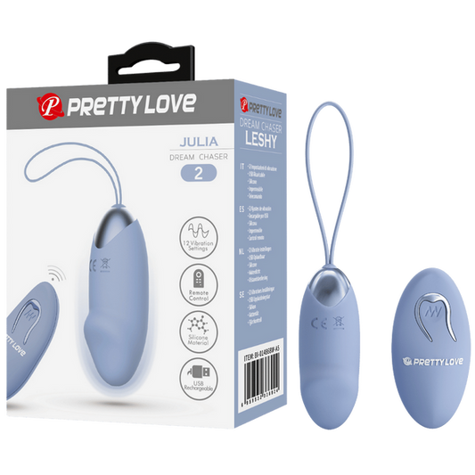 Pretty Love Dream Chaser Julia Vibrating Egg w Remote (Blue)