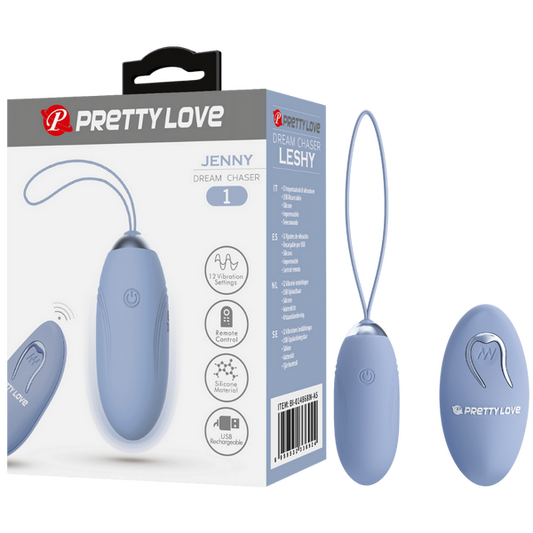 Pretty Love Dream Chaser Jenny Vibrating Egg w Remote (Blue)
