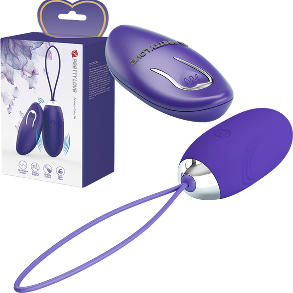Pretty Love Jenny Youth Smooth Egg Vibrator with Remote Control Purple