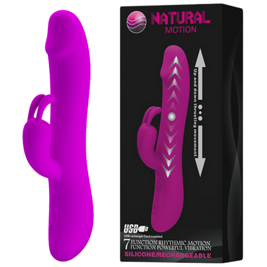 Pretty Love Natural Motion Thrusting Vibrator (Purple)