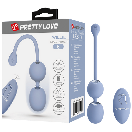 Pretty Love Dream Chaser Willie Vibrating Kegels w Remote (Blue)