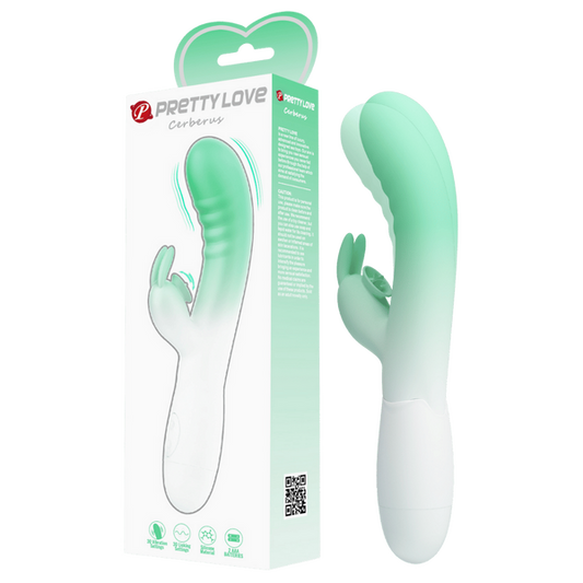 Pretty Love Cerberus Rabbit Vibrator Seafoam/White