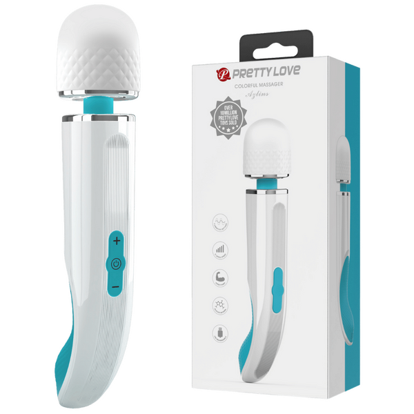 Pretty Love Charming Massage Wand 9.4" Blue/White