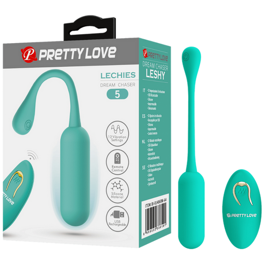 Pretty Love Dream Chaser Lechies Vibrating Egg w Remote (Seafoam)