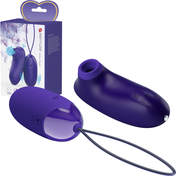 Pretty Love Rechargeable Orthus Youth Egg Vibrator and Clitoral Stimulator Purple