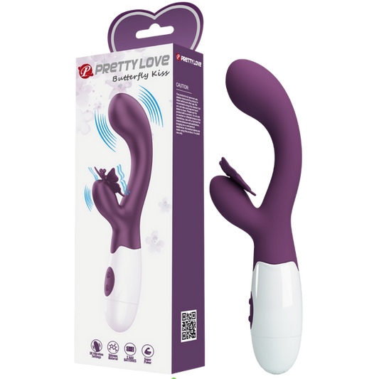 Pretty Love Butterfly Kiss Rabbit Vibrator Purple