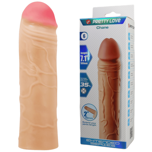 Pretty Love Extended Series Chane 7.1" Extender (Flesh)