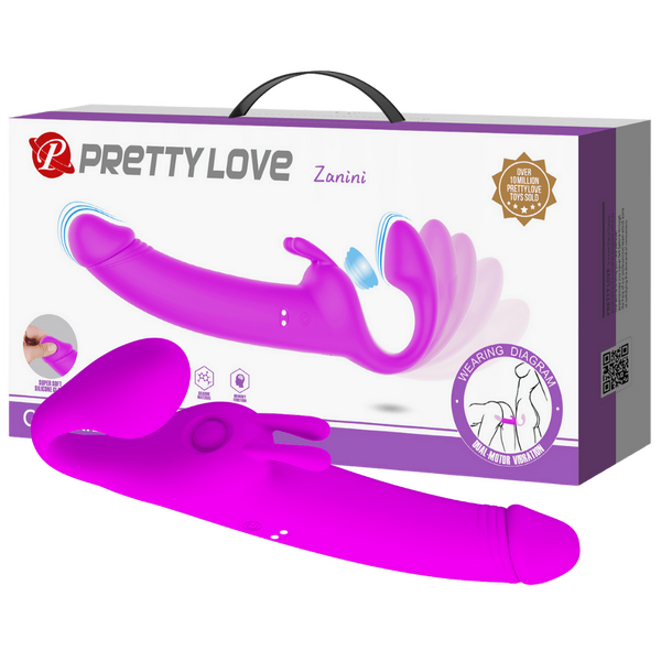 Pretty Love Zanini Vibrating Strapless Strap-On
