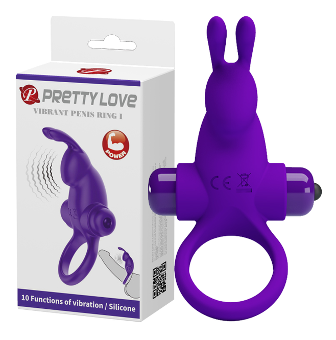 Pretty Love Vibrant Penis Ring I - Couples Cock Ring Purple