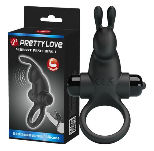 Pretty Love Vibrant Penis Ring I - Couples Cock Ring Black