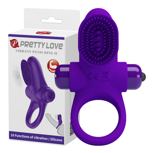 Pretty Love Vibrant Penis Ring II - Couples Cock Ring Purple