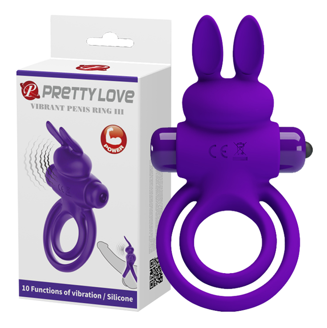 Pretty Love Vibrant Penis Ring III - Couples Cock Ring Purple