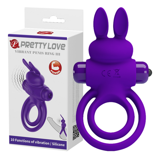 Pretty Love Vibrant Penis Ring III - Couples Cock Ring Purple