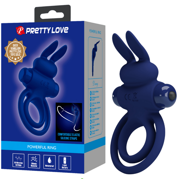 Pretty Love Powerful Ring Darey Vibrating Cock Ring Navy Blue