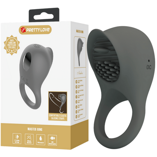 Pretty Love Master Ring - Nimbus Vibrating Couples Cock Ring (Grey)