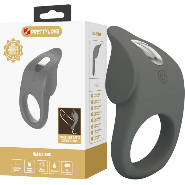Pretty Love Master Ring - Alto Vibrating Couples Cock Ring (Grey)