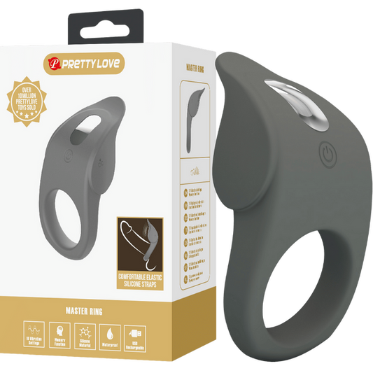 Pretty Love Master Ring - Alto Vibrating Couples Cock Ring (Grey)