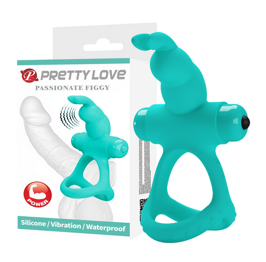 Pretty Love Passionate Figgy Couples Vibrating Cock Ring Blue